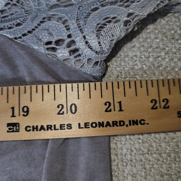 Pol Grey Whimseygoth Lace Boho Statement Sleeve Feminine Bell Sleeve Tunic top M - Picture 8 of 13